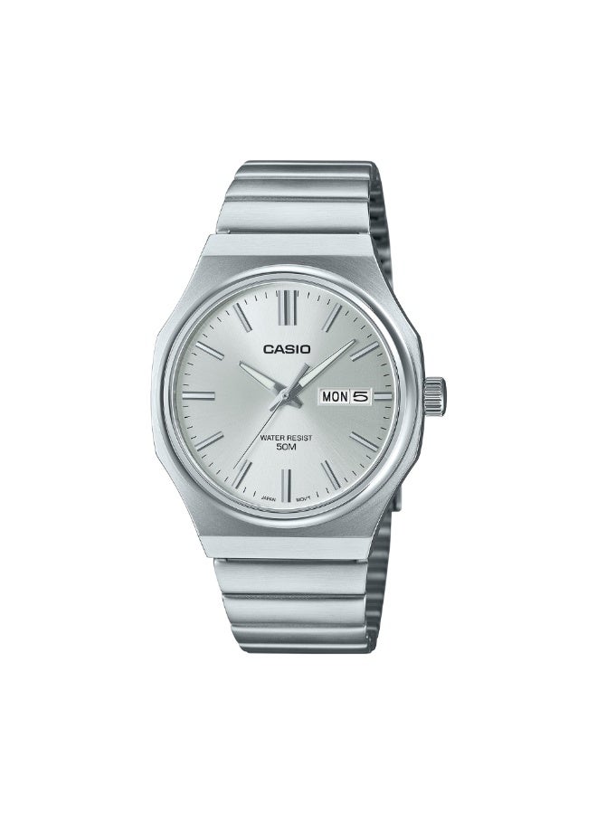 Casio MTP-E735D-7AVDF Men’s Analog Quartz Watch with Stainless Steel Bracelet, Silver Dial - Image 1
